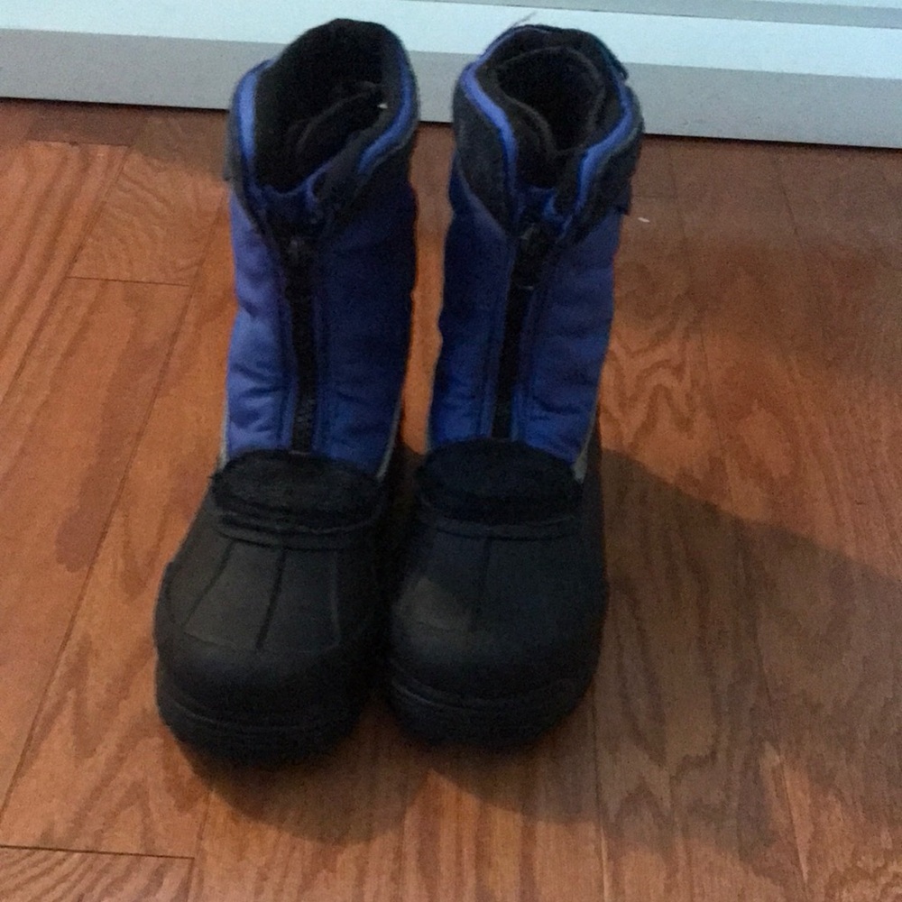 Kids Blue and Black Winter Boots
